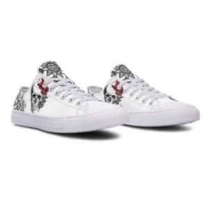RAAD Mandala Skull Red Flowers Unisex Low Tops